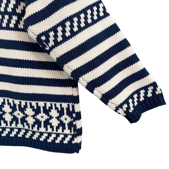 Esprit Sport Vintage 80s 90s Striped‎ Cotton Sweater M Grannycore Coastal Preppy - Picture 3 of 9